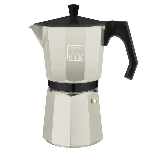 cecotec-cafetera-italiana-mokclassic-900-beige-aluminio-9-tazas-450-ml-apta-para image 1