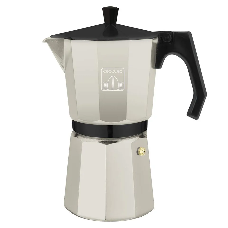 cecotec-cafetera-italiana-mokclassic-900-beige-aluminio-9-tazas-450-ml-apta-para image 1