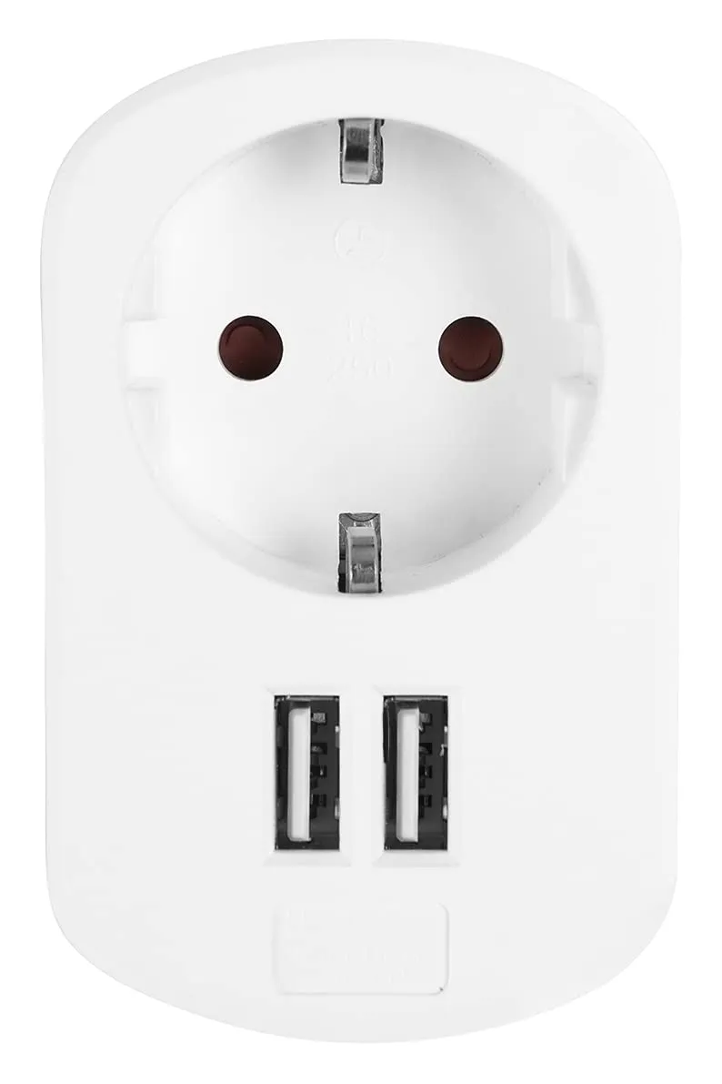 orbegozo-en-1200-enchufe-y-adaptador-de-carga-usb-2-puertos-usb-toma-vde-3680-w- image 1