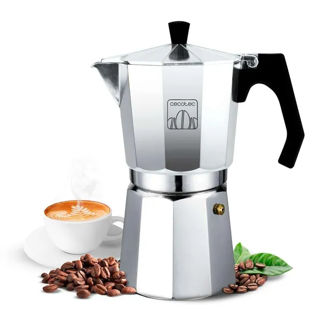 cecotec-mokclassic-300-shiny-cafetera-italiana-de-aluminio-para-3-tazas-apta-par image 1
