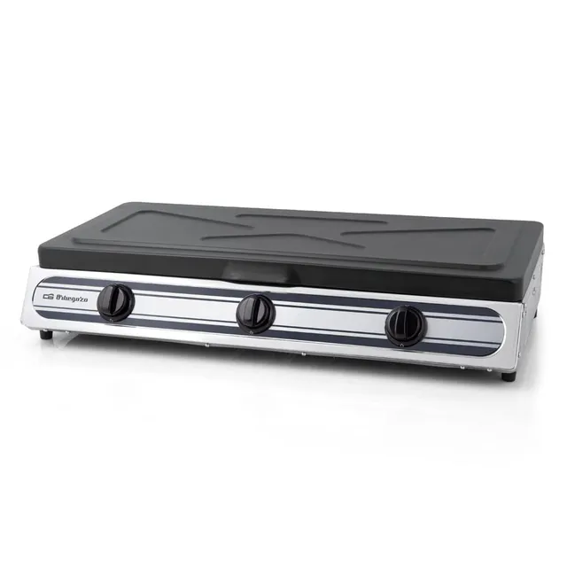 orbegozo-fo-3510-hornillo-a-gas-de-3-quemadores-2-triple-corona-con-cuerpo-inox- image 1