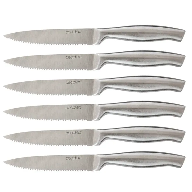 cecotec-set-de-6-cuchillos-profesionales-de-carne-con-sierra-hoja-y-mango-forjad image 1