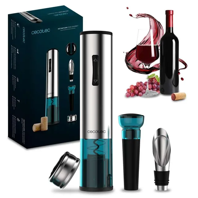 cecotec-sacacorchos-el-ctrico-instantcork-1000-gourmet-con-cuerpo-de-acero-inoxi image 1