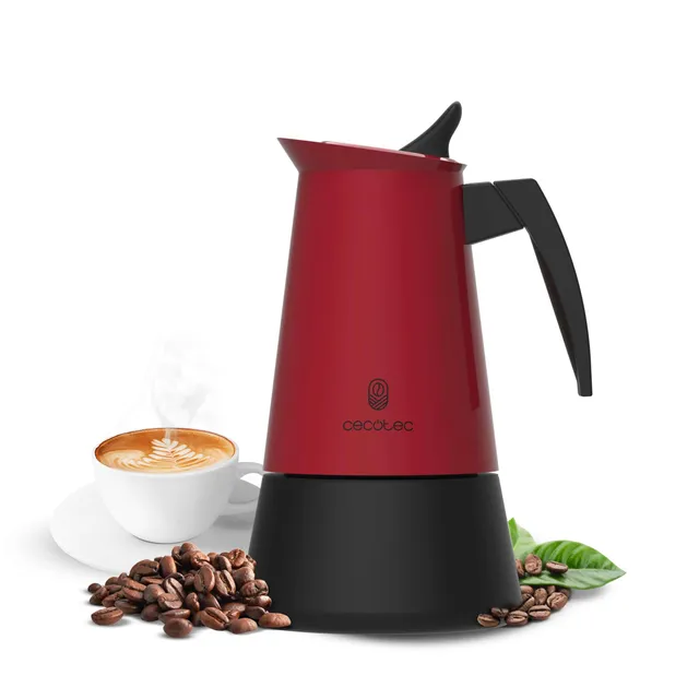 cecotec-cafetera-italiana-piccolina-400-red-acero-inoxidable-200-ml-4-tazas-apta image 1