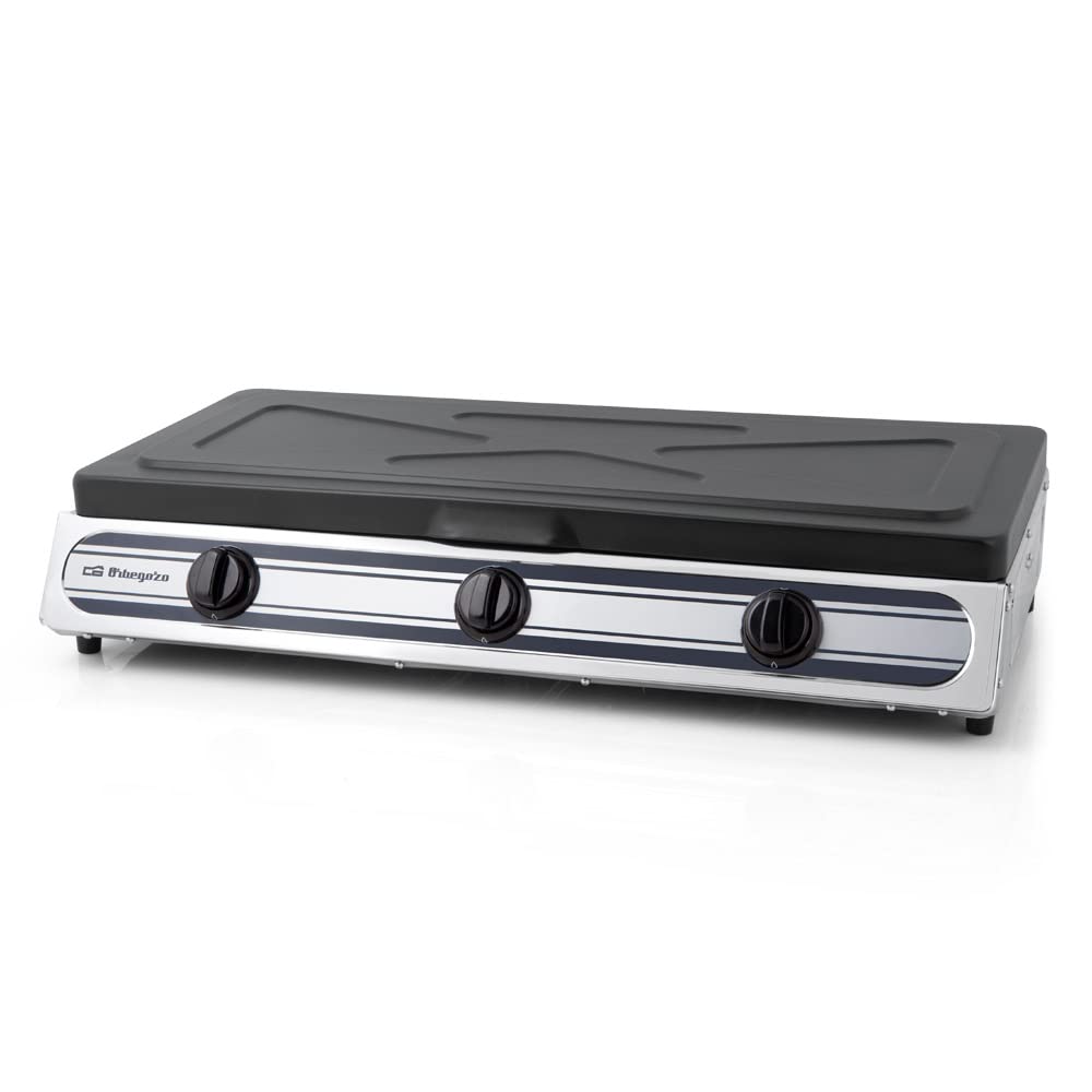 orbegozo-fo-3510-hornillo-a-gas-de-3-quemadores-2-triple-corona-con-cuerpo-inox- image 1