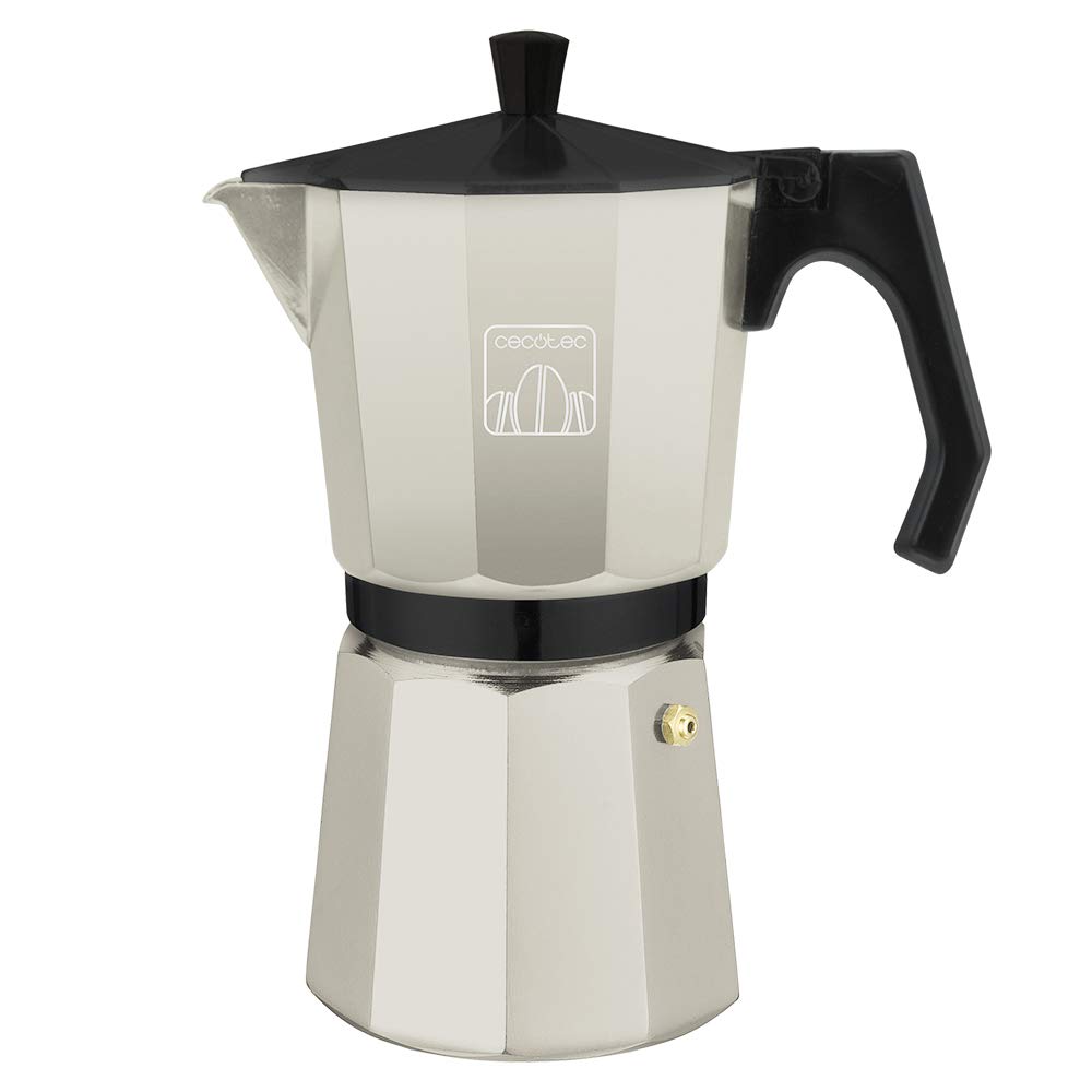 cecotec-cafetera-italiana-mokclassic-900-beige-aluminio-9-tazas-450-ml-apta-para image 1