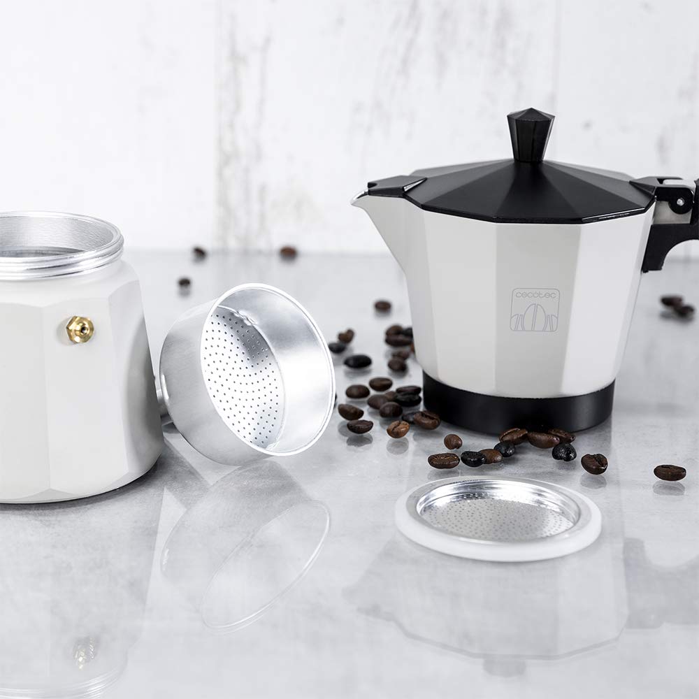 cecotec-cafetera-italiana-mokclassic-900-beige-aluminio-9-tazas-450-ml-apta-para image 5