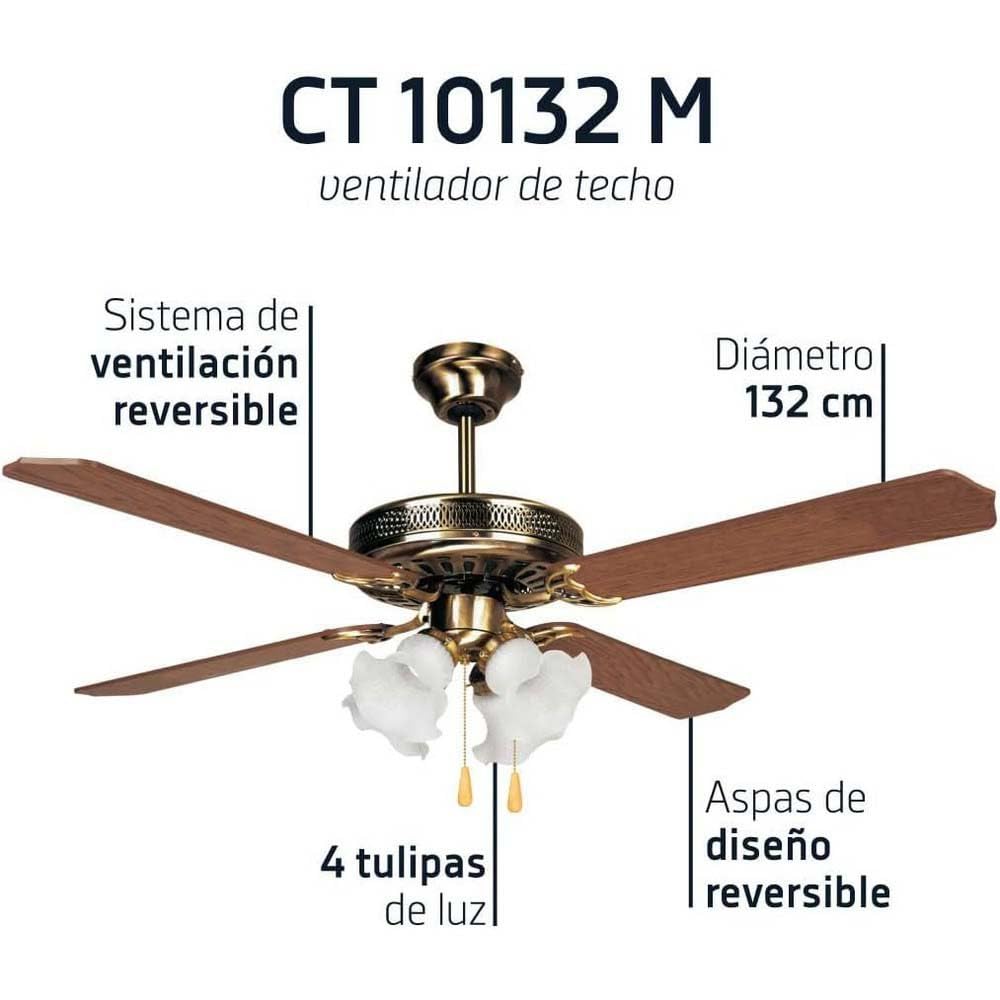 orbegozo-ct-10132-m-ventilador-de-techo-con-luz-4-aspas-reversibles-de-madera-13 image 3