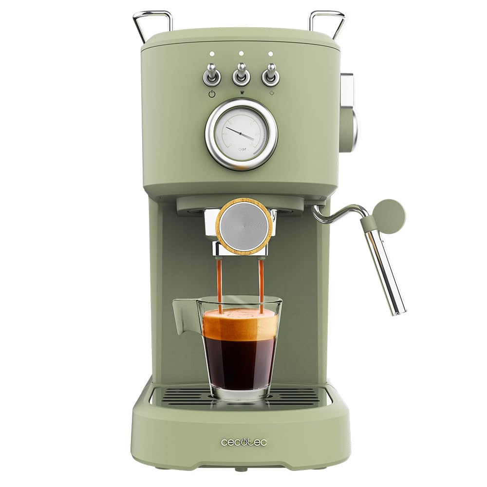 cecotec-power-espresso-20-retro-green-cafetera-espresso-compacta-1100-w-20-bares image 1