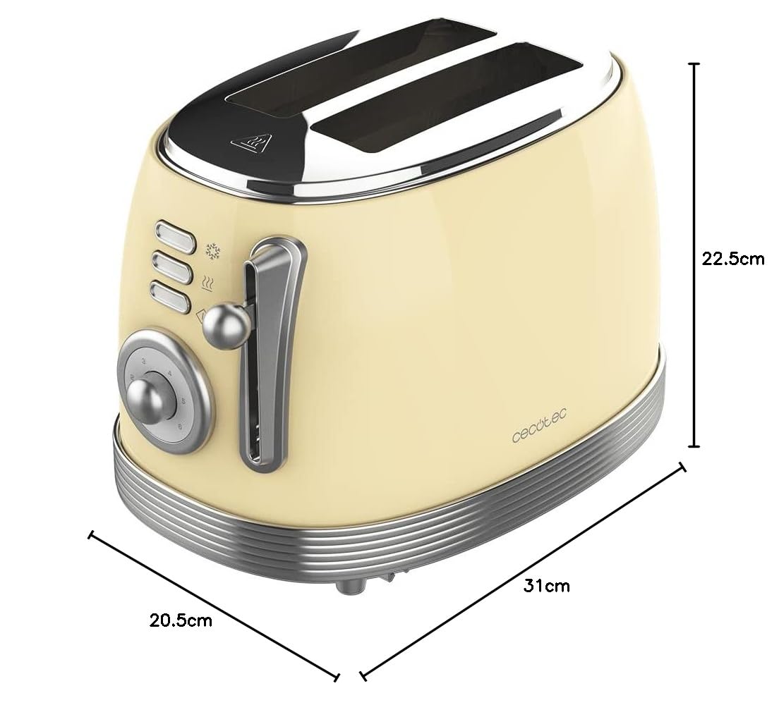cecotec-toast-taste-800-vintage-light-tostadora-doble-ranura-850-w-en-acero-inox image 8