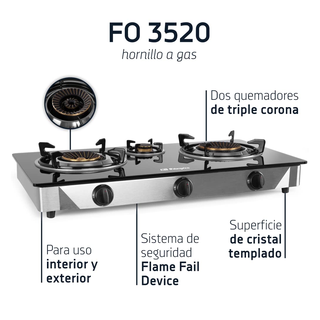 orbegozo-fo-3520-hornillo-a-gas-de-3-fuegos-con-2-quemadores-de-triple-corona-en image 5