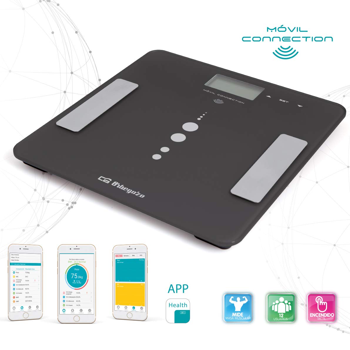 orbegozo-pb-3010-b-scula-de-ba-o-bluetooth-con-an-lisis-corporal-app-android-e-i image 5