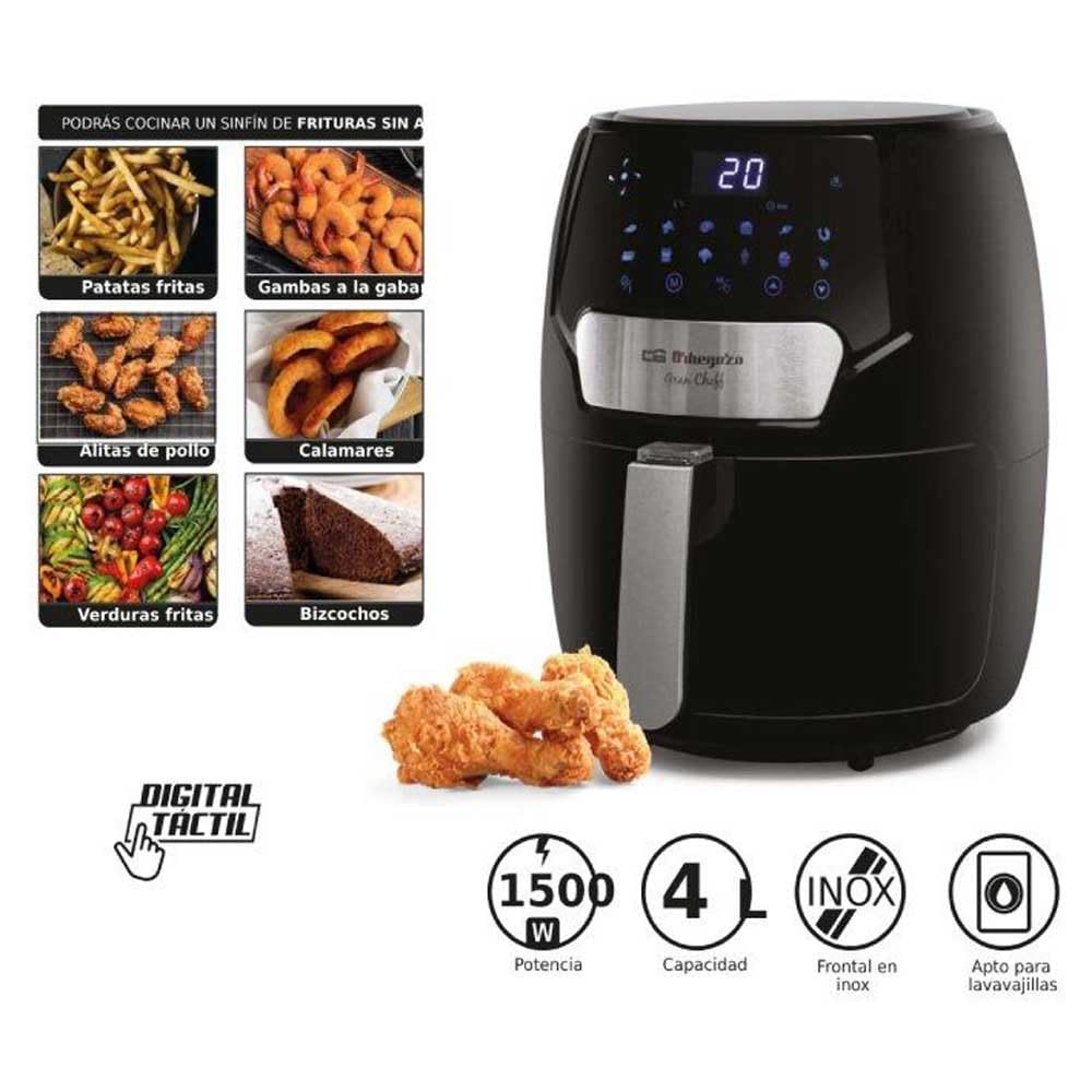 orbegozo-fdr-65-freidora-sin-aceite-air-fryer-4-l-1500-w-12-programas-termostato image 3