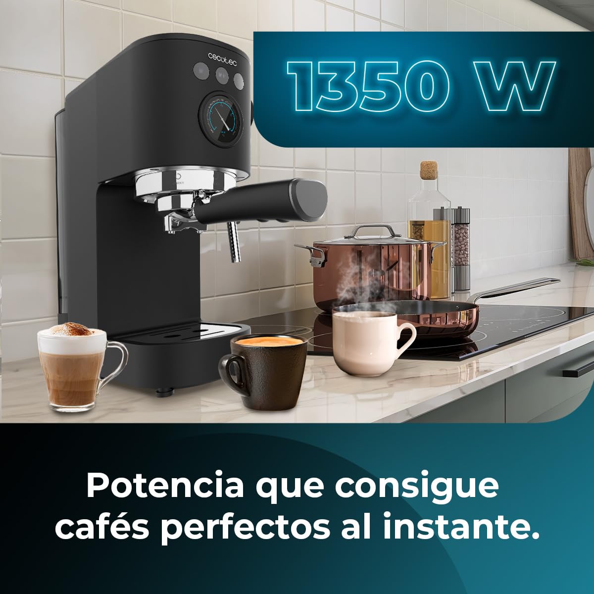 cecotec-cafelizzia-fast-pro-cafetera-espresso-1350-w-con-thermoblock-20-bares-fo image 2