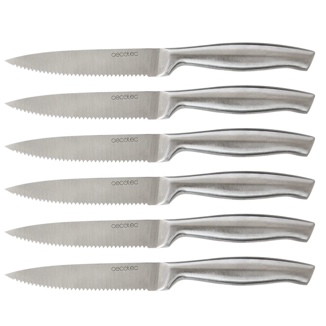 cecotec-set-de-6-cuchillos-profesionales-de-carne-con-sierra-hoja-y-mango-forjad image 1