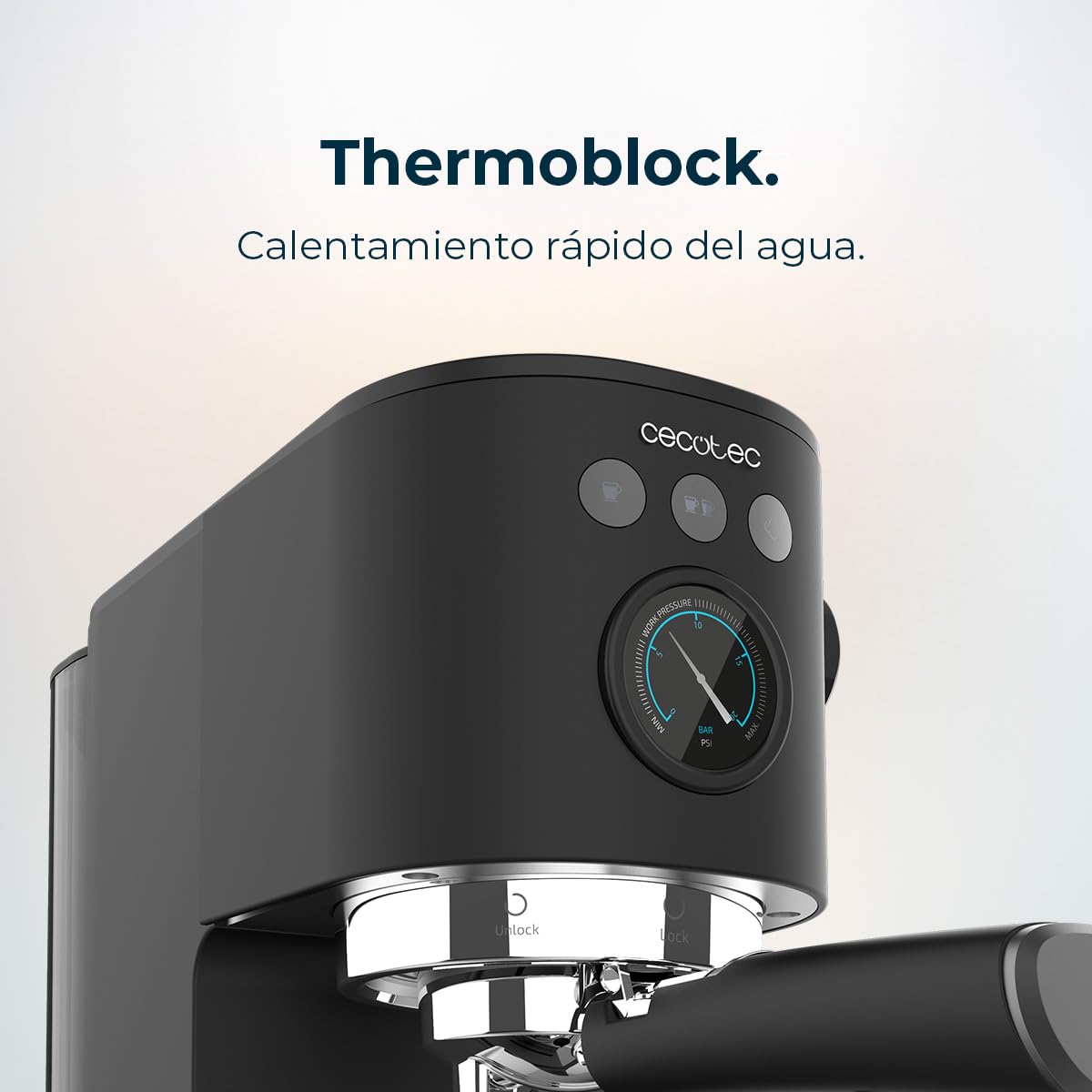 cecotec-cafelizzia-fast-pro-cafetera-espresso-1350-w-con-thermoblock-20-bares-fo image 3