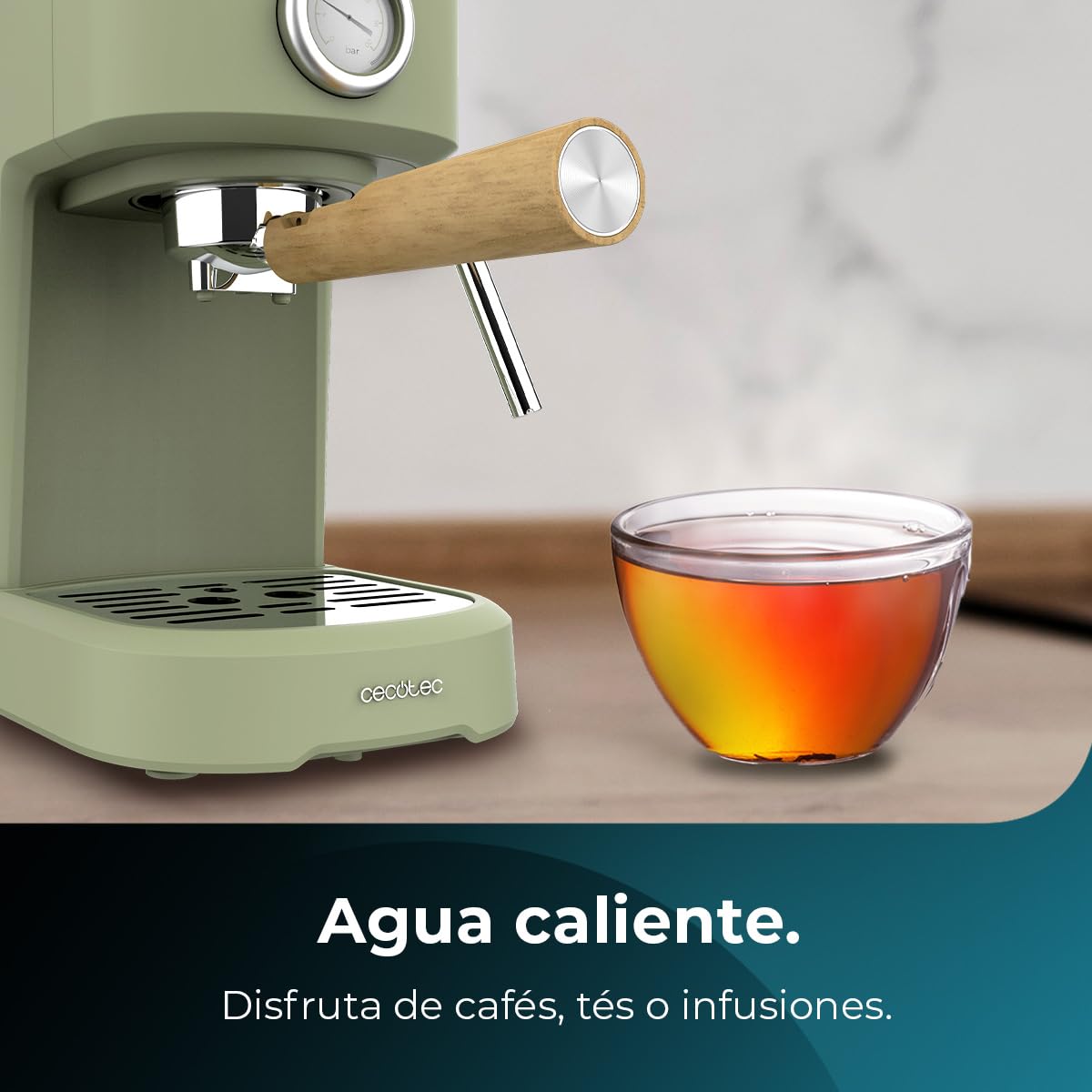 cecotec-power-espresso-20-retro-green-cafetera-espresso-compacta-1100-w-20-bares image 6