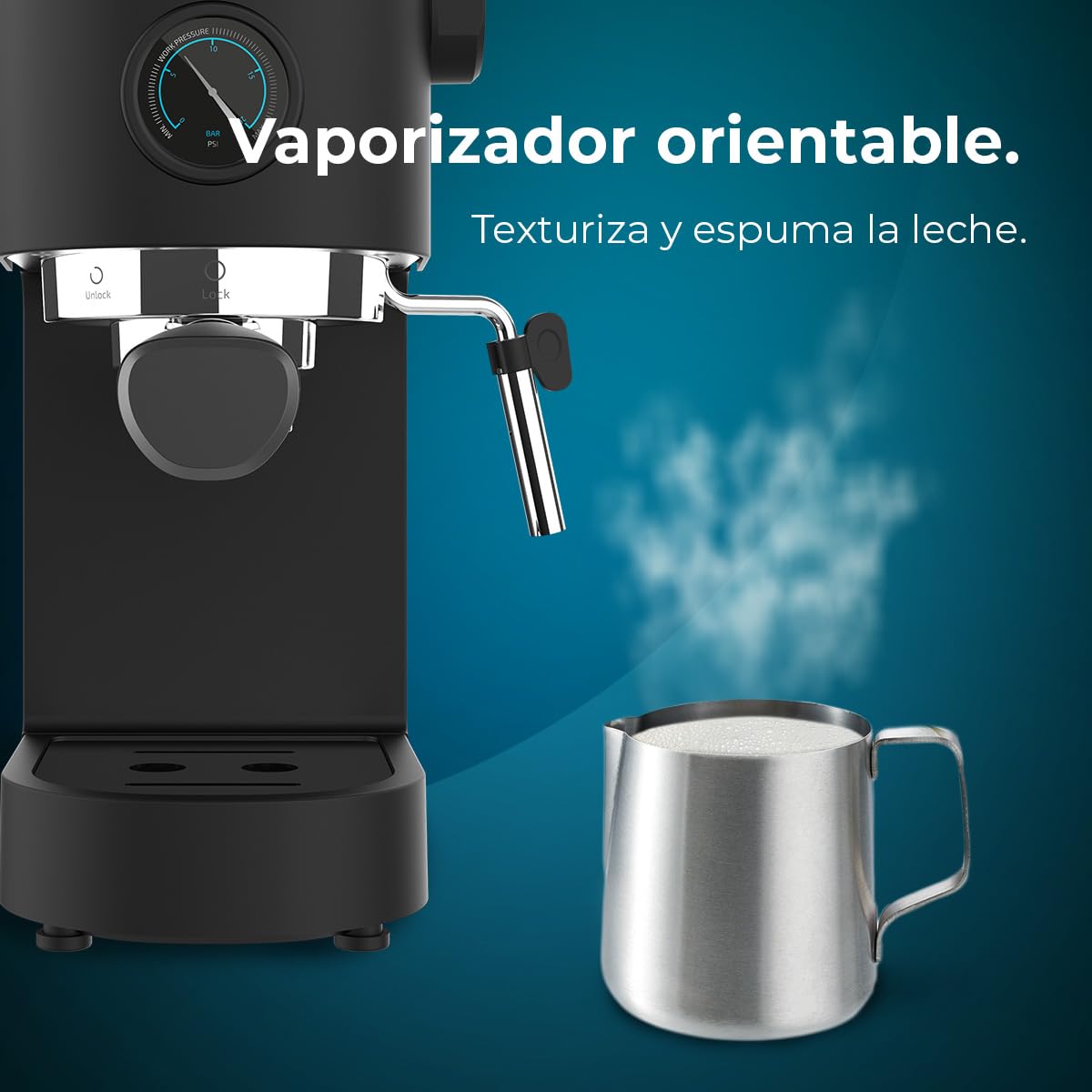 cecotec-cafelizzia-fast-pro-cafetera-espresso-1350-w-con-thermoblock-20-bares-fo image 5