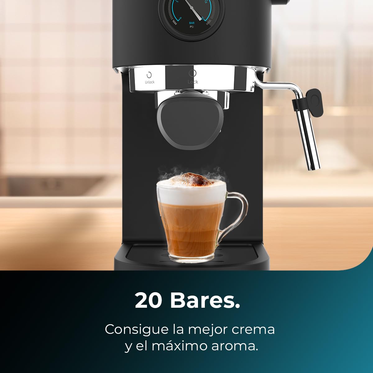 cecotec-cafelizzia-fast-pro-cafetera-espresso-1350-w-con-thermoblock-20-bares-fo image 4