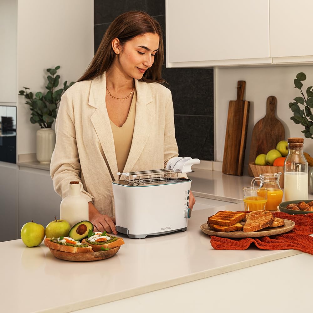 cecotec-toast-taste-double-w-tostadora-vertical-650-w-doble-ranura-ancha-pinzas- image 2