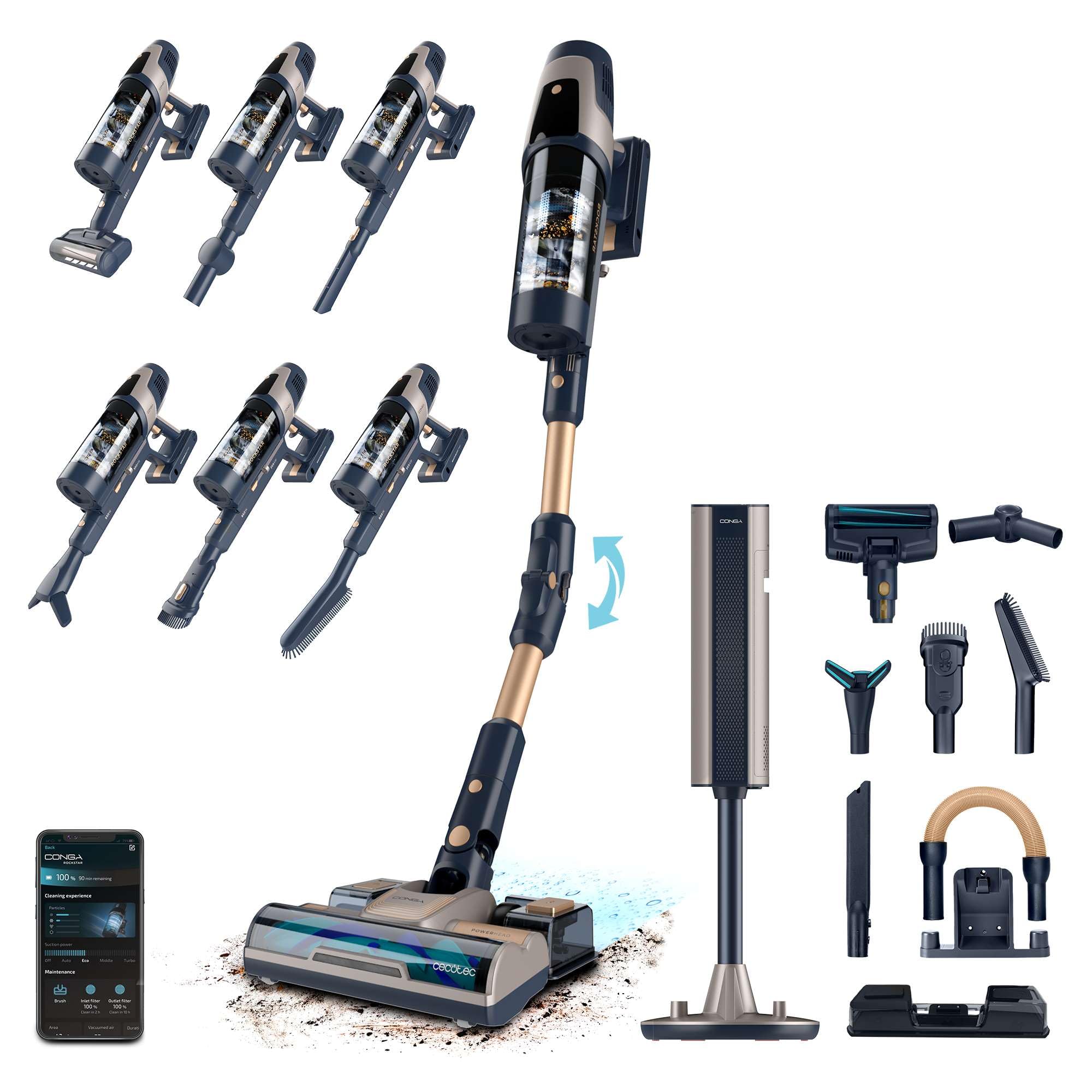 cecotec-conga-rockstar-rz90-ai-aquapet-flex-connected-aspiradora-escoba-sin-cabl image 1