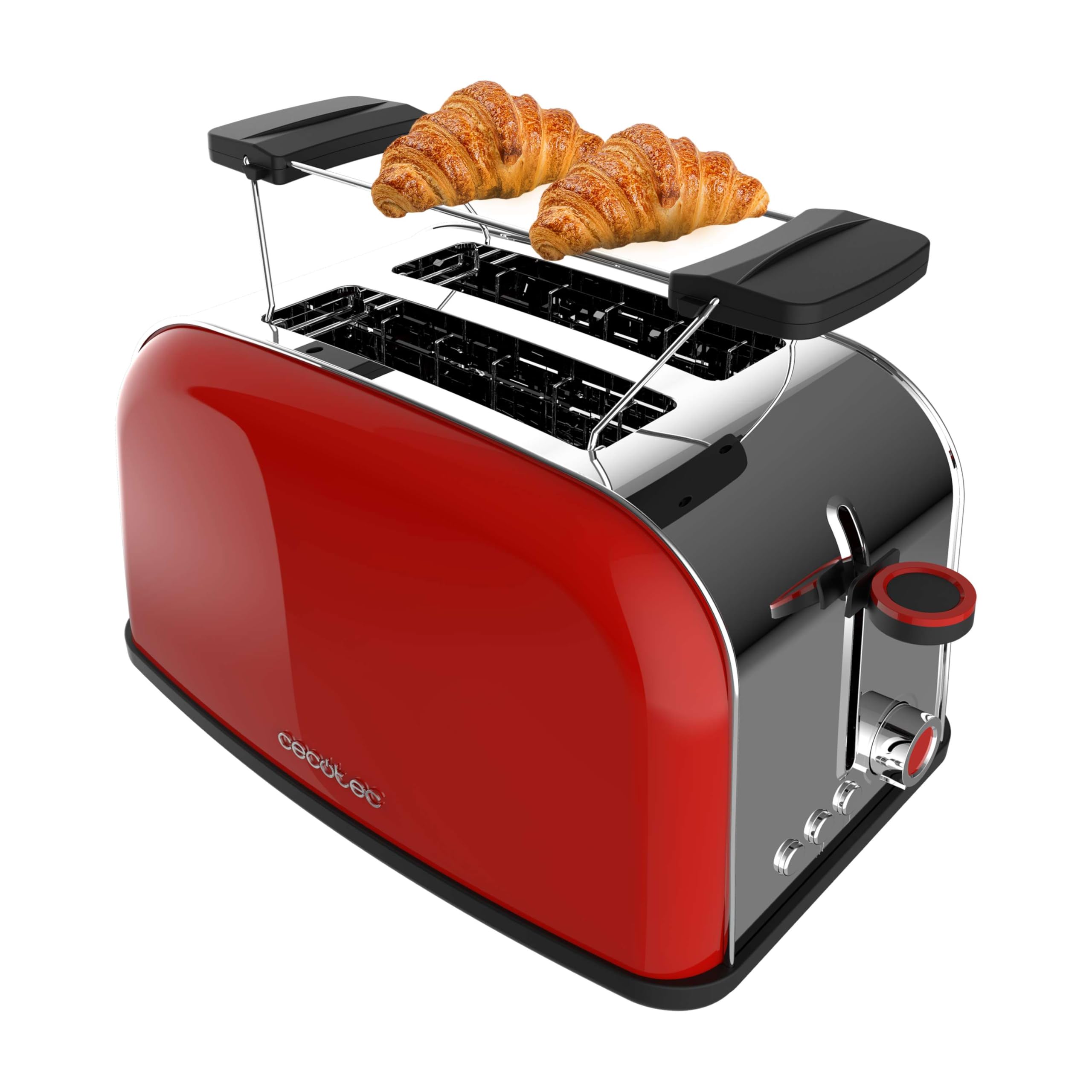 cecotec-tostador-vertical-toastin-time-850-red-850-w-doble-ranura-corta-y-ranura image 1