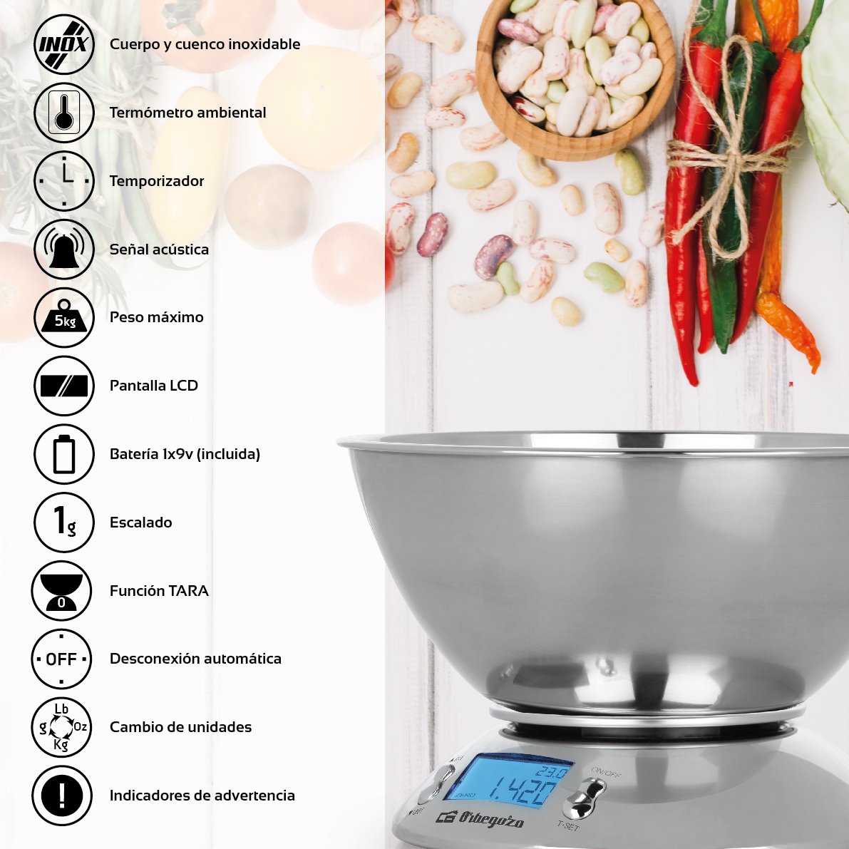 orbegozo-pc-2011-b-scula-de-cocina-digital-con-bol-y-carcasa-de-acero-inoxidable image 4