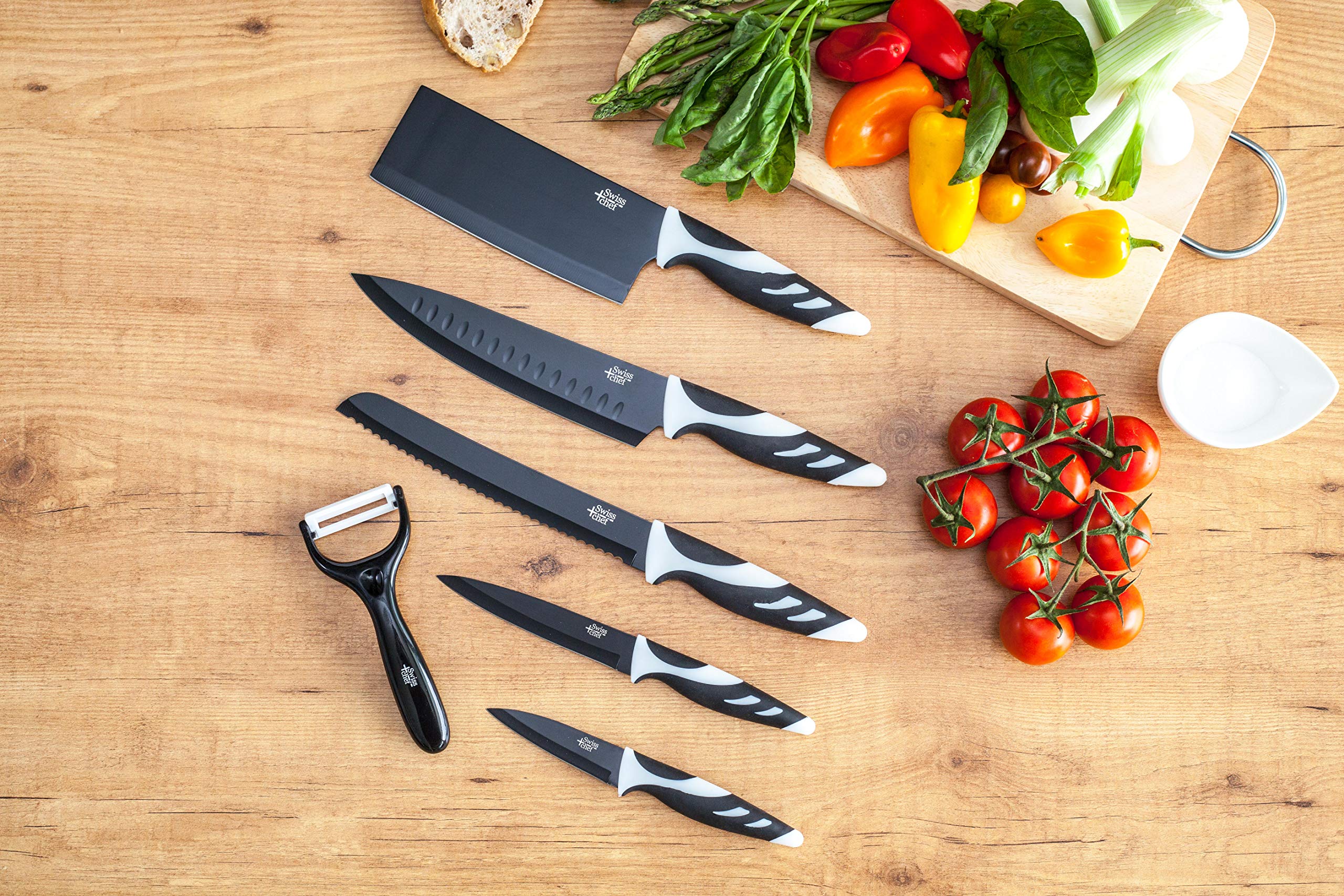 cecotec-juego-de-6-cuchillos-swiss-chef-profesionales-de-estilo-suizo-en-negro-a image 4